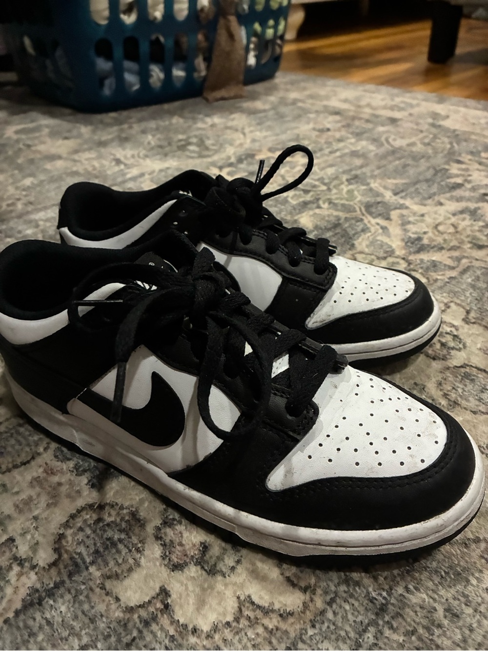 Kids Black & White Nike Dunks